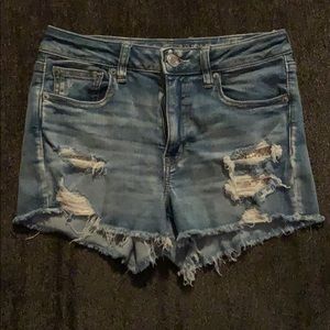 American eagle jean shorts w/ lace pockets size 8